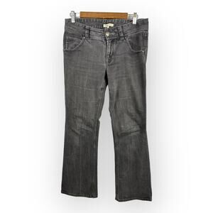 Cabi Womens size 6 Flap Pocket Boot Cut Denim Jeans Faded Black 204R